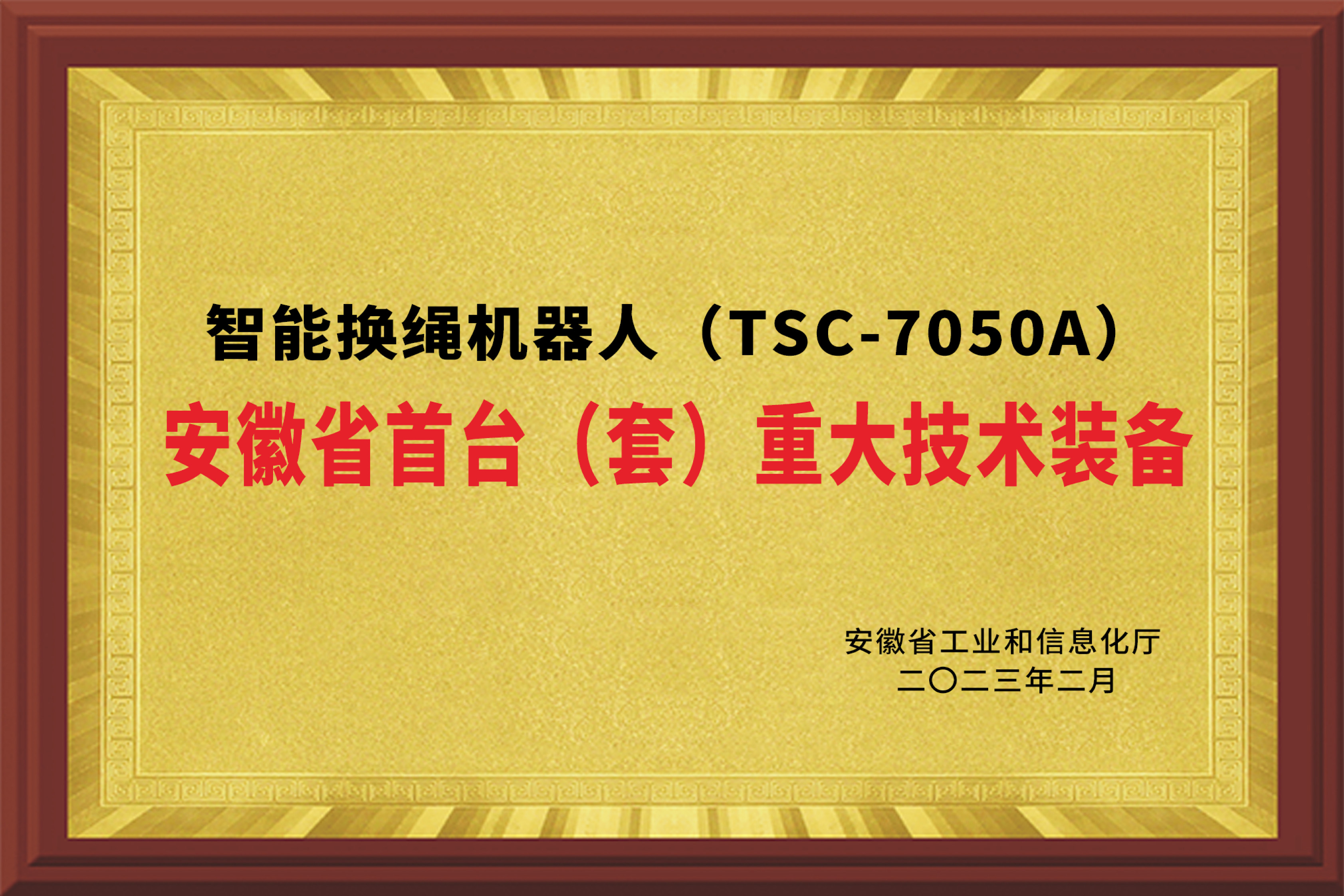 安徽省首台（套）重大技术装备